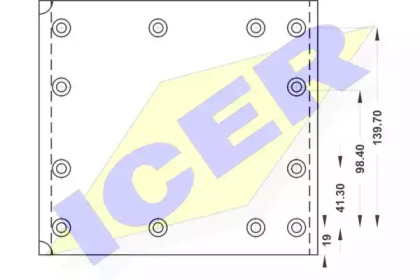 Комплект колодки тормозной накладки ICER 21 9384 00